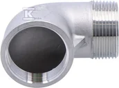 Łączniki, trójniki, kształtki - Kolanko gwintowane ze stali nierdzewnej 90° nakrętno - wkrętne 1 1/4" - miniaturka - grafika 1