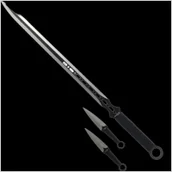 Repliki - broń - ZESTAW MIECZ TRENINGOWY NINJA Z POCHWĄ 68 CM ORAZ 2 NOŻE DO RZUCANIA FM-644D - miniaturka - grafika 1