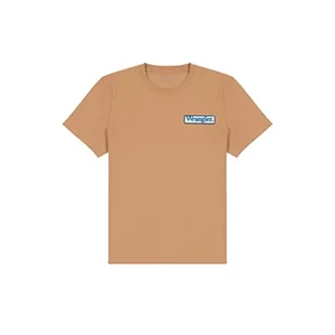 Wrangler T-shirt męski z logo, brązowy, XXL - Koszulki męskie - miniaturka - grafika 1