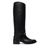 Kozaki damskie - Oficerki Polo Ralph Lauren Harness 818963422002 Czarny - miniaturka - grafika 1