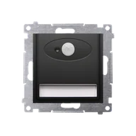 Inne akcesoria elektryczne - Oprawa oświetleniowa LED Kontakt-Simon 54 DOSC14B.01/49 z czujnikiem ruchu , 14V DC, 0.78W, białe neutralne 4000K, wymagany zasilacz 14V czarna - miniaturka - grafika 1