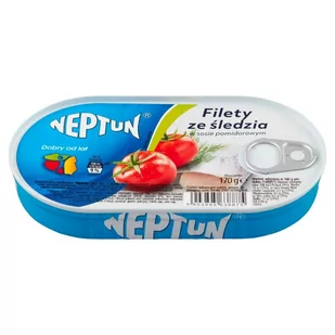 Neptun Filety ze śledzia w sosie pomidorowym 170 g - Konserwy i dania rybne - miniaturka - grafika 1