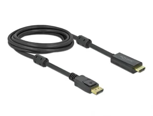 DeLOCK 85957 adapter kablowy 3 m DisplayPort HDMI Czarny - Adaptery i przejściówki - miniaturka - grafika 1