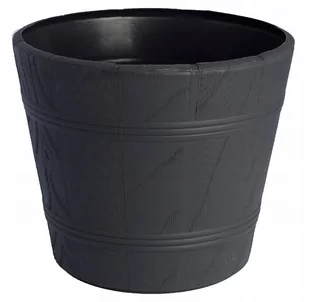 Doniczka drewnopodobna 4 antracyt FORM-PLASTIC - Donice - miniaturka - grafika 1