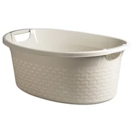 Inne artykuły do sprzątania - Miska Owalna Cotton 40L 1440 Biel Antyczna Branq - miniaturka - grafika 1