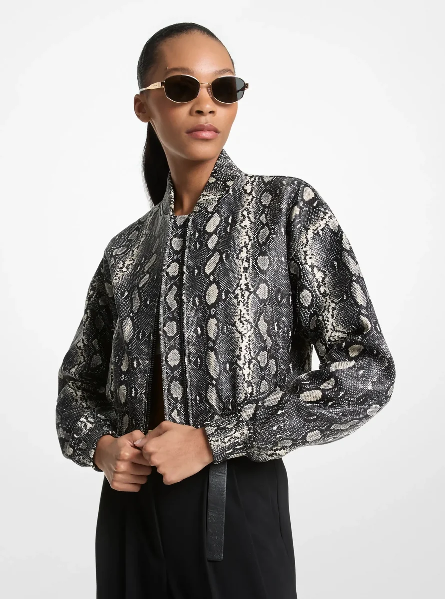 MICHAEL KORS KURTKA DAMSKA BOMBER NA ZAMEK WIELOKOLOROWA ROZMIAR M QAA*