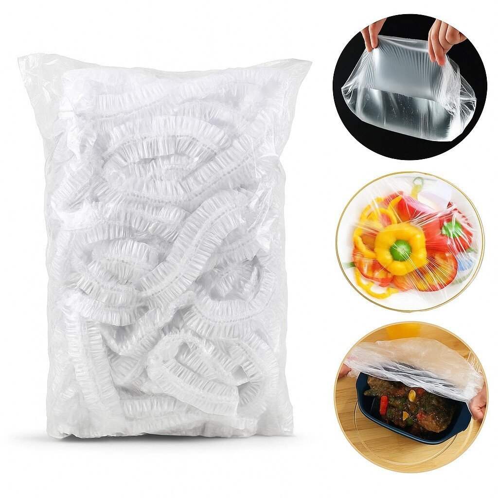 De Gusto Jednorazowe opakowania na żywność foliowe woreczki Elastic XL 80 sztuk