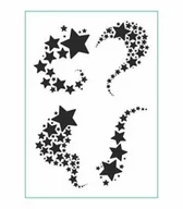 Zabawki kreatywne - Tatuaże Tymczasowe Gwiazdki Duże Zestaw Czarnych Gwiazdek Naklejki Na Ciało A4 - Tattoo_012D - miniaturka - grafika 1