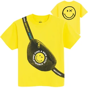Cool Club, T-shirt chłopięcy, żółty, SmileyWorld - Koszulki dla chłopców - miniaturka - grafika 1
