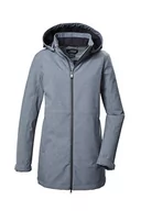 Kurtki damskie - killtec Damska kurtka softshellowa Parka/Softshell z odpinanym kapturem KOW 95 WMN SFTSHLL PRK, szara melanżowa, 42, 41803-000 - miniaturka - grafika 1