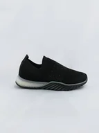 Buty sportowe damskie - MIĘKKIE SPORTOWE BUTY WSUWANE DAMSKIE CZARNE (BS1905-SP) - marka niezdefiniowana - miniaturka - grafika 1