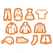 Formy do ciast - Foremki ciastek Ubrania Zestaw 11 szt. - miniaturka - grafika 1