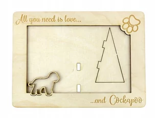 Cockapoo ramka na zdjęcie z psem grawer - Ramki na zdjęcia Cockapoo ramka na zdjęcie z psem grawer - Ramki na zdjęcia - miniaturka - grafika 1