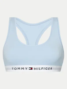 Tommy Hilfiger Biustonosz top UW0UW04143 Niebieski - Bielizna sportowa damska - miniaturka - grafika 1