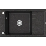 Zlewozmywaki - Mexen Elias zlewozmywak granitowy 1-komorowy z krótkim ociekaczem 795 x 480 mm, czarny nakrapiany - 6511791005-76 - miniaturka - grafika 1