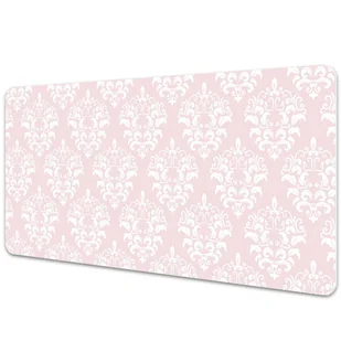 Mata ochronna z nadrukiem Różowy Damask 90x45 cm - Podkładki na biurko - miniaturka - grafika 1