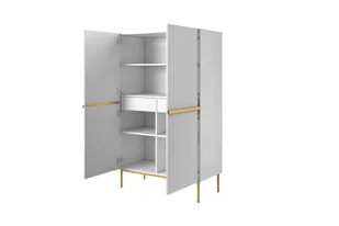 Kredens Nicole - biały mat / złote nóżki - Kredensy - miniaturka - grafika 2