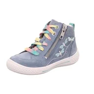 Buty dla dziewczynek - Superfit Tensy sneakersy dziewczęce, Niebieski jasnozielony 8010, 35 EU - miniaturka - grafika 1