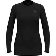 Koszulki i topy damskie - Koszulka termoaktywna z długim rękawem damska ODLO Merino 160 BL Top Crew Neck - miniaturka - grafika 1