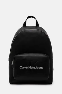 Calvin Klein Jeans plecak damski kolor czarny duży z nadrukiem K60K612223 - Plecaki - miniaturka - grafika 1