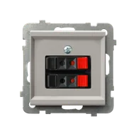 Gniazdka elektryczne - Ospel Gniazdo głośnikowe podwójne SONATA - kaszmir - miniaturka - grafika 1