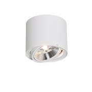 Lampy sufitowe - QAZQA Moderne plafondspot wit draai- en kantelbaar AR111 - Rondoo Up - miniaturka - grafika 1