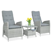 Meble ogrodowe - Zestaw Wypoczynkowy Malta Duo Stone Grey - miniaturka - grafika 1