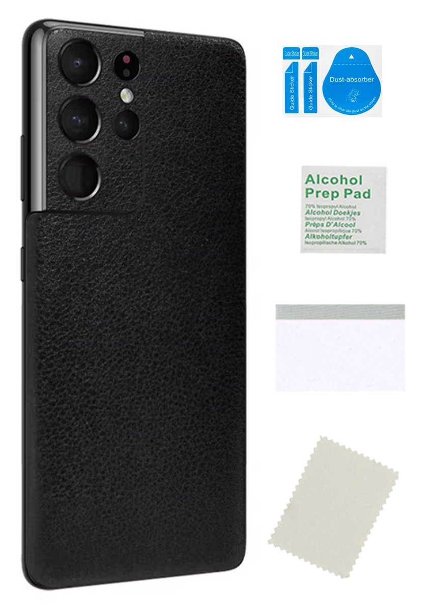 Folia ochronna do SAMSUNG GALAXY S23 ULTRA tył skin kropka czarna skórka