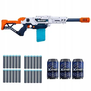 WYRZUTNIA KARABIN ZABAWKA X SHOT MAX ATTACK 24 STRZAŁKI PREZENT - Zabawki militarne - miniaturka - grafika 1