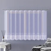 Firany - FIRANKA ŻAKARDOWA 618499/140 ŻAKARD BIAŁA ZE WZOREM NA SAMYM DOLE - miniaturka - grafika 1