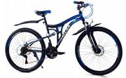 Rowery - Dallas Bike Rocky 1.0 26 cali Czarny z niebieskim - miniaturka - grafika 1