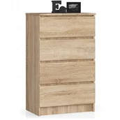 Komody - Skandynawska Komoda Do Sypialni Dąb Sonoma P5-H38 - miniaturka - grafika 1