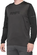 Koszulki męskie - 100% Koszulka męska 100% RIDECAMP Long Sleeve Jersey długi rękaw black charcoal roz. S NEW 2021 - miniaturka - grafika 1