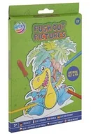 Zabawki kreatywne - Obrazki wypychane Dinozaur 12 arkuszy - miniaturka - grafika 1