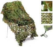 Ogrodzenia - Siatka Maskująca Cieniująca Ogrodzeniowa Kamuflaż Wojskowy 1x1,5 - miniaturka - grafika 1