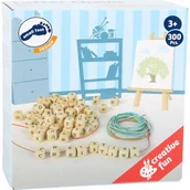 Wyposażenie pokoiku dziecięcego - Small Foot Design koraliki drewniane do nawlekania Literki - miniaturka - grafika 1