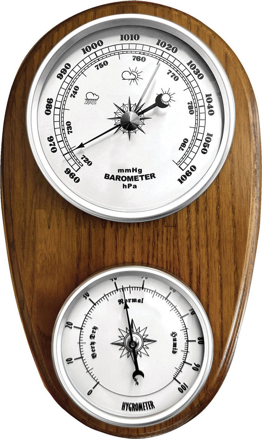 JVD Barometr higrometr analogowy drewniany JVD BA231.11 12x21 cm .