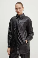 Kurtki damskie - Guess kurtka MAREVA damska kolor czarny przejściowa oversize W4YL22 WF8Q0 - miniaturka - grafika 1