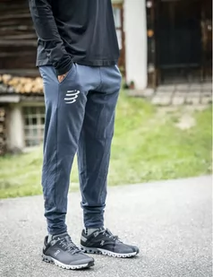 COMPRESSPORT Spodnie biegowe SEAMLESS PANTS mood indigo melange - Spodnie sportowe damskie - miniaturka - grafika 3