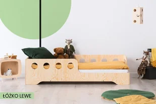 ADEKO STOLARNIA Łóżko dziecięce KIKI 5 90x190 sosna ekologiczne ADEKO STOLARNIA - Łóżka dla dzieci i młodzieży - miniaturka - grafika 1