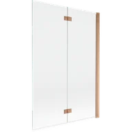 Parawany nawannowe - Mexen Mist parawan nawannowy 2-skrzydłowy prawy 120 x 150 cm, transparent, miedź szczotkowana - 8A9-120-002-65-00-P - miniaturka - grafika 1