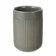 Kubki na szczoteczki do zębów - KUBEK POJEMNIK ŁAZIENKOWY NA SZCZOTECZKI PĘDZLE, SZARY, CERAMIKA - miniaturka - grafika 1