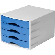 Półki na dokumenty - Szuflady na dokumenty DURABLE Eco niebieskie - 4 szufladki 776206 - miniaturka - grafika 1