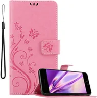 Etui i futerały do telefonów - Etui Cadorabo do Apple iPhone 7 PLUS / 7S PLUS / 8 PLUS etui ochronne w kolorze różowym pokrowiec ochronny etui na telefon komórkowy kwiaty - miniaturka - grafika 1