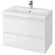 Szafki łazienkowe - Cersanit Moduo szafka 80 cm podumywalkowa biała S590-008-ECO - miniaturka - grafika 1
