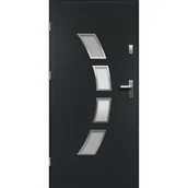 Drzwi zewnętrzne - Drzwi zewnętrzne stalowe wejściowe Arco antracytowe 80 lewe OK Doors Trendline - miniaturka - grafika 1