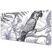 Podkładki na biurko - Duża podkładka na biurko Szkicowana papuga 90x45cm - miniaturka - grafika 1