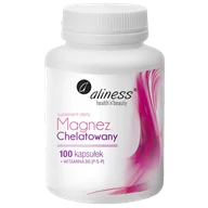 Witaminy i minerały - Aliness Magnez Chelatowany + Witamina B6 (P-5-P), 100 kapsułek - miniaturka - grafika 1
