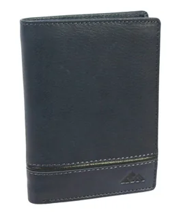 Portfel Męski Skórzany EL FORREST Duży Pionowy Bez Zapięcia Dwa Skrzydełka 859 33 RFID GRANATOWY 13 x 10 x 2.5 [cm] - Portfele - miniaturka - grafika 1