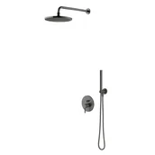 Zestawy prysznicowe - Omnires Y zestaw wannowo-prysznicowy grafit SYSY35GR - miniaturka - grafika 1